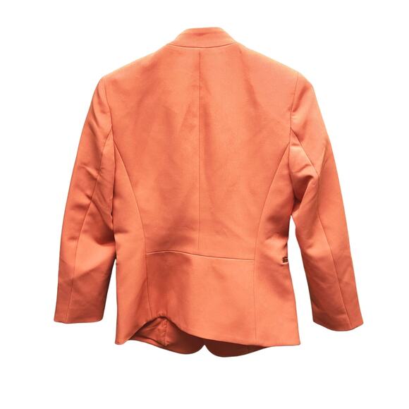 Anne Klein Womens Open Front Orange Blazer Jacket Coat with Pockets Size 0 - Picture 5 of 7
